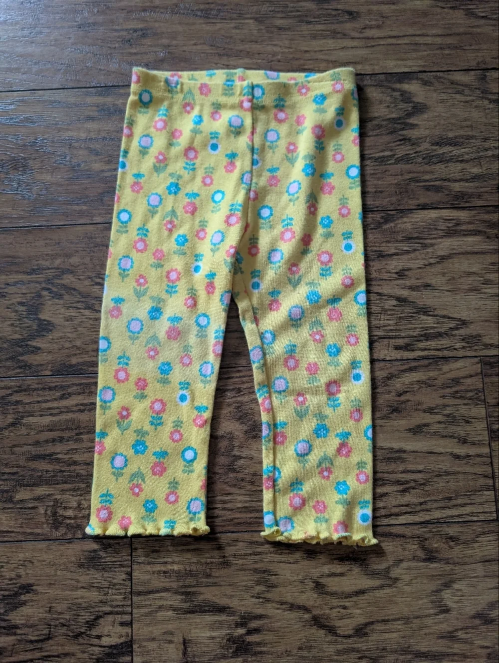 Gymboree Happy Rainbow Pink Smo cked‎ with Yellow Floral Leggings